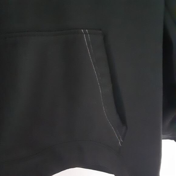 Under Armor Hoodie Mens XXL 2XL Black Loose Fit Big Logo Sweater Pocket - Picture 4 of 8